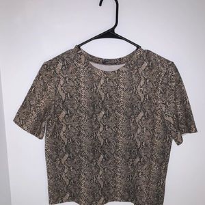 Zara snake skin tee